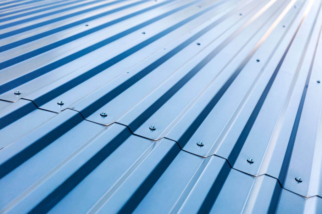 Metal Corrugated Roofing with protective spray